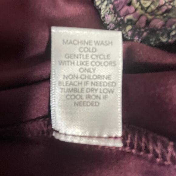 Christopher & Banks Blouse SZ Small‎ Women Purple Chiffon Overlay Tank Lining - Picture 11 of 15